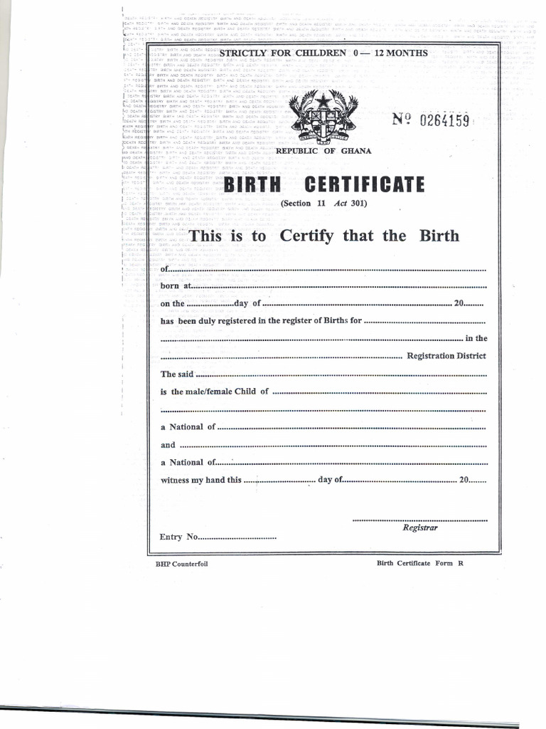 birth certificate